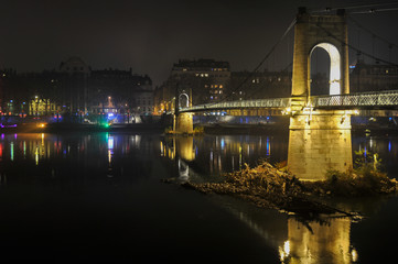 Fototapeta premium Bridge over the Rhone, Lyon, France