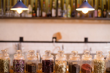 counter in modern cafe