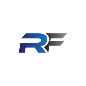 Simple Modern Letters Initial Logo Rf