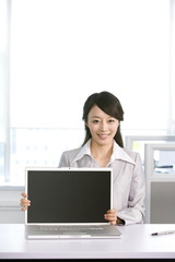 Office worker at her desk