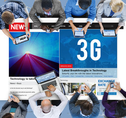 3G Technology Communication Networking Internet Online Concept