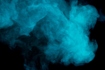 Abstract aquamarine smoke hookah.