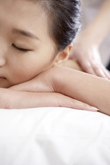 Fototapeta na wymiar Woman Receiving A Back Massage