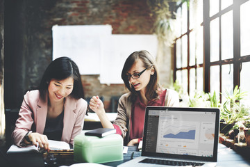 Businesswomen Corporate Marketing Working Concept
