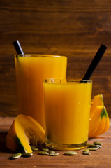 Juice orange pumpkin
