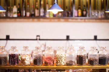 counter in modern cafe