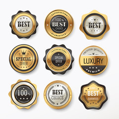gorgeous premium golden labels design