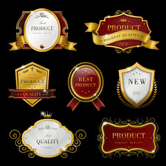 graceful premium golden labels