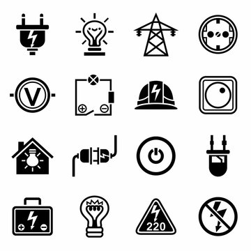Vector Electricity icon set