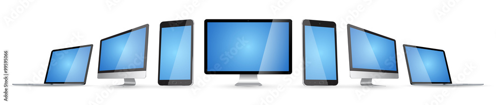 Poster modern digital tech device collection