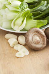 Bok choy and mushrooms
