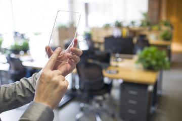 IT worker developing smart phone