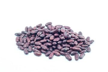 Red kidney bean isolated on white background