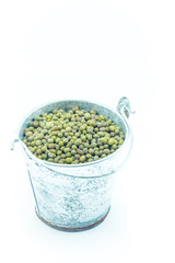 Group of green nut isolated on white background