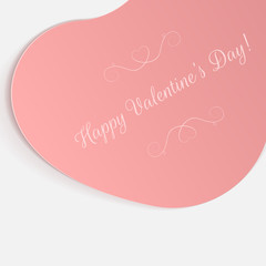 Valentines Day realistic big pink greeting Card