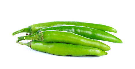 Green peppers isolated on white