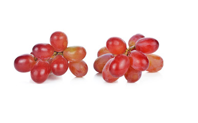 a bunch of red grape isolated over white