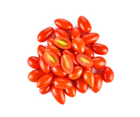 cherry tomatoes isolated on white background