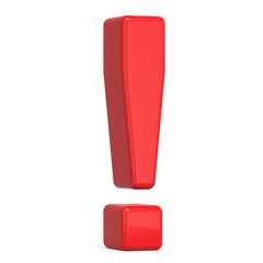 3D red exclamation mark