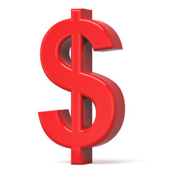 Obraz premium 3D red dollar sign