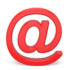 3D red Email symbol