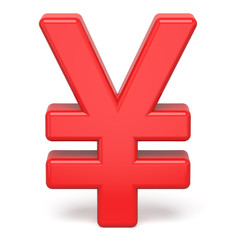 Fototapeta premium 3D red yen symbol