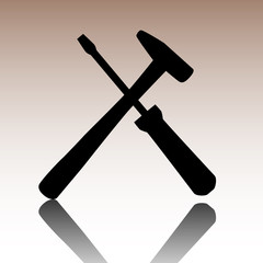 Tool icon with reflection