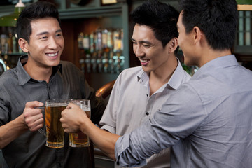 Friends Relaxing at a Bar