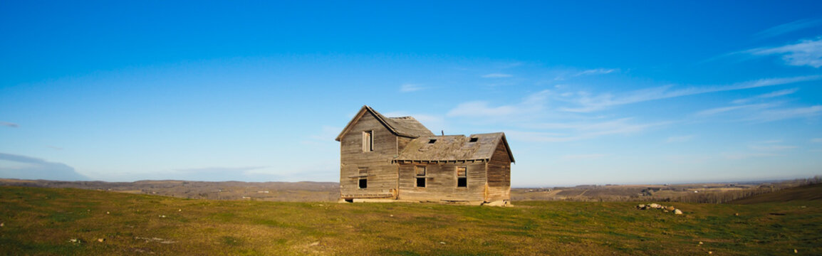 old homestead in prairies, Alberta, Canada