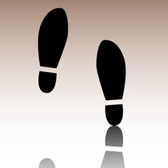 Imprint soles shoes icon