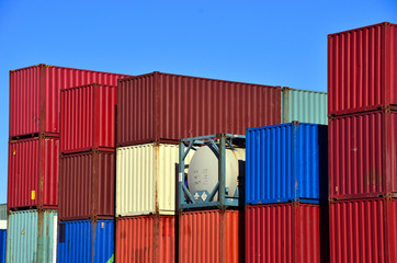 Cargo container yard, the Port of Tokyo, Japan
