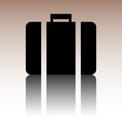 Riefcase black and white icon