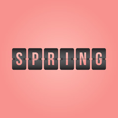 vector Spring Scoreboard, pink and black symbol isolated on back
