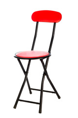 Red chair isolated on white background