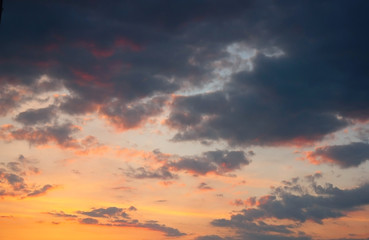 Fototapeta na wymiar Beautiful evening sky