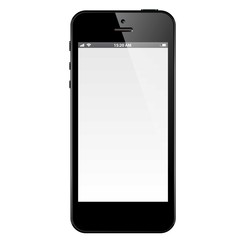 Realistic black mobile phone - 99604826
