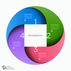 Infographic Vector Background 4-Step Process 