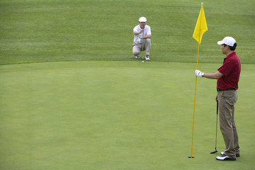 Two Golfers on the Green