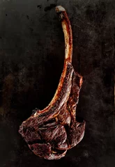 Plexiglas foto achterwand Grilled or barbecued tomahawk steak © exclusive-design
