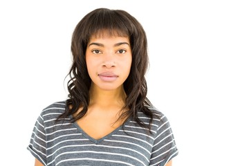 Smiling casual woman looking at camera