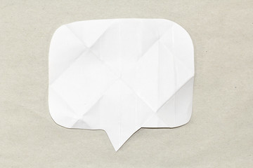 white paper bubble on gray background