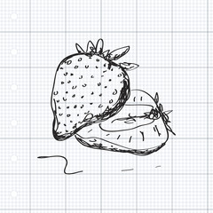 Simple doodle of a strawberry
