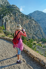 Fototapeta na wymiar Ancient theater of Delphi.
