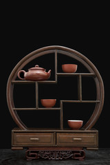 Close-up of traditional tea set　