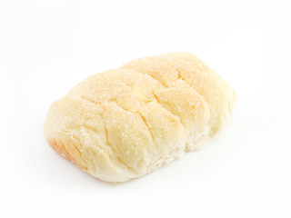 Buttered brown bread isolate.