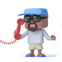 3d Sailor dude answers the phone