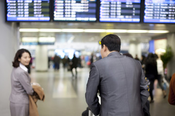 Businesspeople traveling