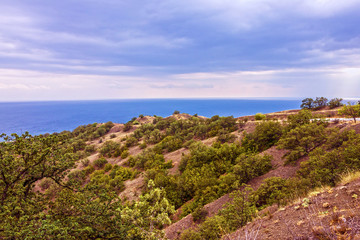 Naklejka premium Seascape, Crimea, Yalta resort, Russia