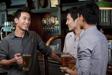 Friends Relaxing at a Bar