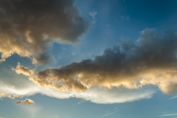 beautiful sunset sky